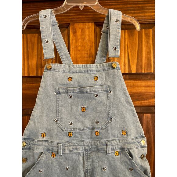 Disney Winnie the Pooh and honeybee embroidered overall shorts size 2X - Picture 3 of 6